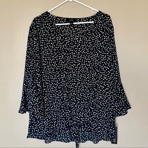 ✨NWT AGB Polka Dot Long Sleeve Blouse